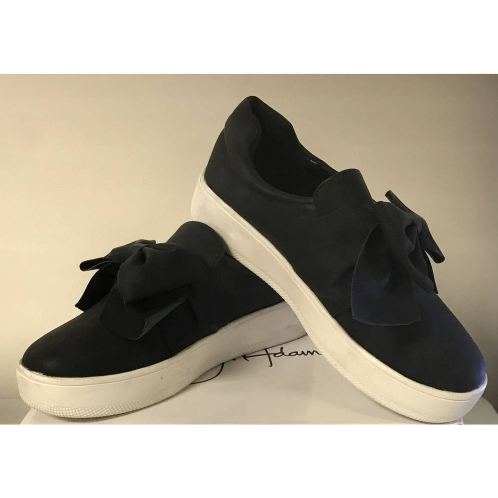 J. Adams Wally Platform Sneakers for Women Sz 8.5 Comfortable Slip On with Bow - Picture 2 of 6